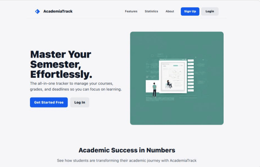 AcademiaTrack CGPA Calculator Preview